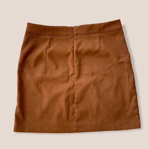 SHEIN Camel Tan Overlap Mini Skirt - Picture 2 of 6